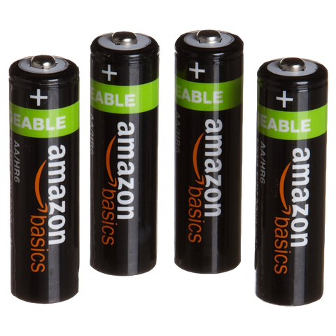 AmazonBasics AA NiMH Precharged Rechargeable Batteries 4-Pack