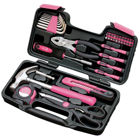 Apollo Precision Tools DT9706P 39-Piece Pink General Tool Set