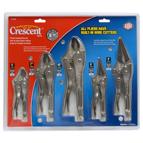 Crescent 5-Piece Locking Plier Set