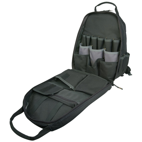 Custom Leathercraft 1134 Tool Backpack, 48-Pocket
